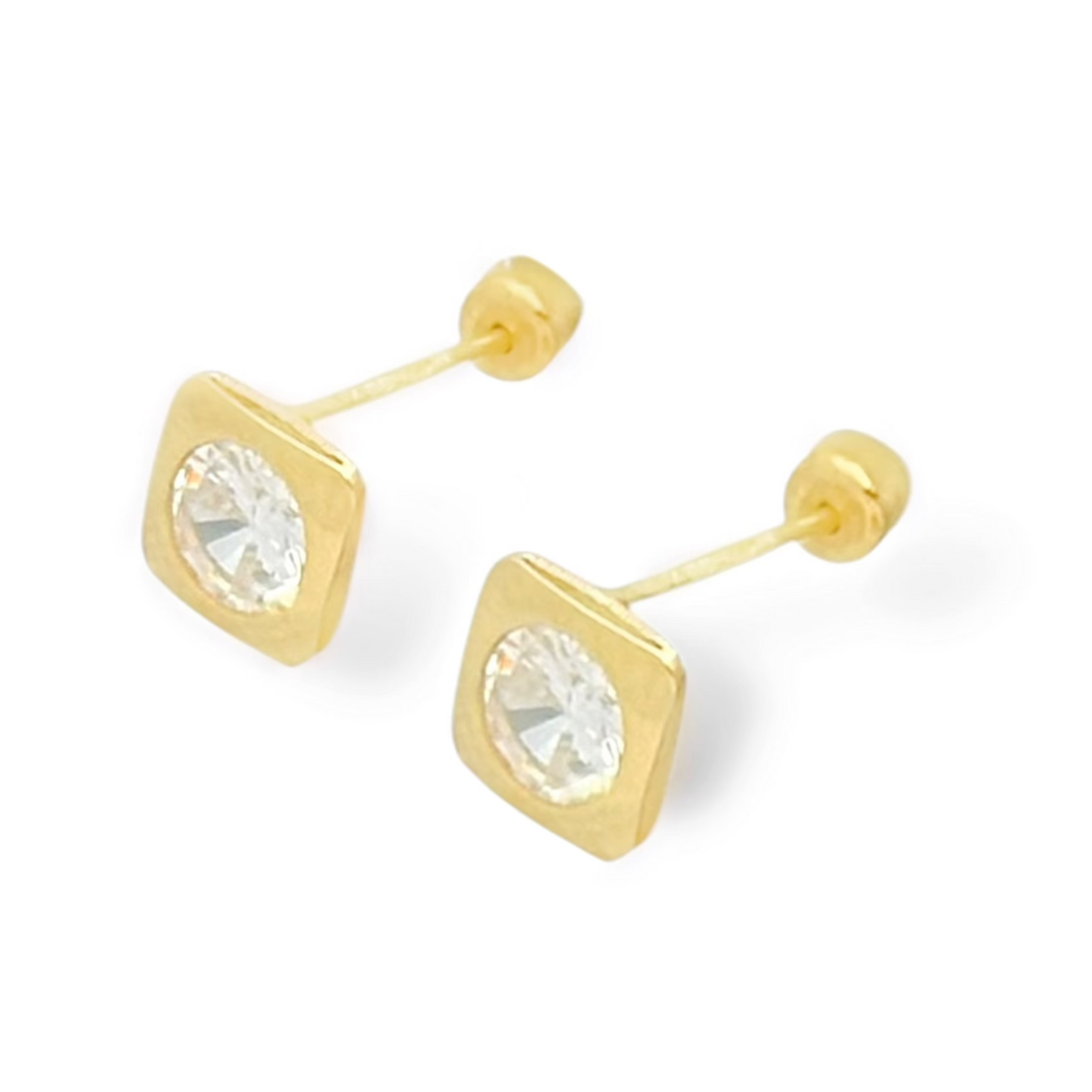 BROQUEL CUADRO BISEL ORO 10K