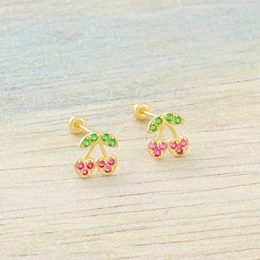 BROQUEL CEREZA ORO 10K