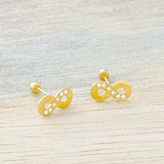 BROQUEL INFINITO PAVE ORO 10K