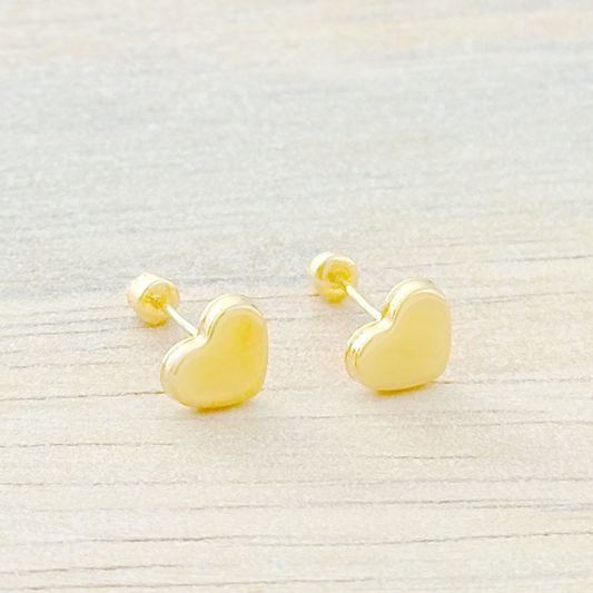 BROQUEL CORAZON BASIC ORO 10K
