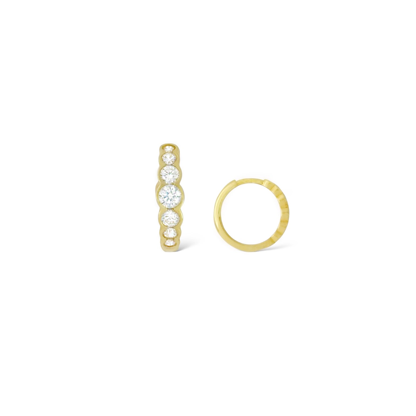HUGIE BISEL ZIRCONIA ORO 10K