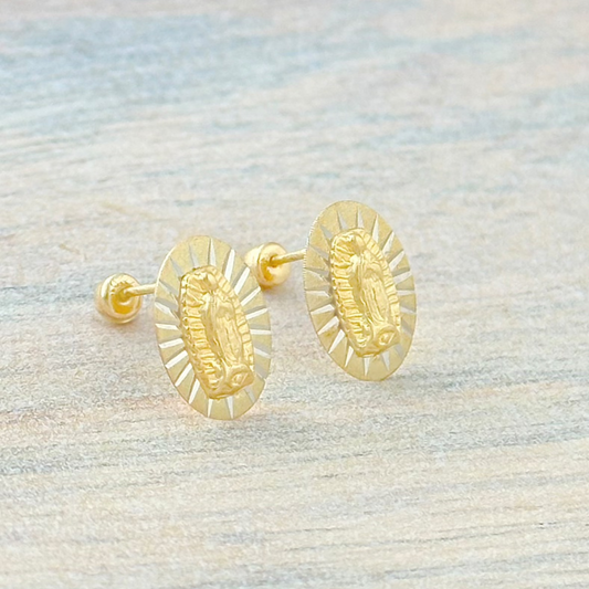 BROQUEL VIRGEN DE GUADALUPE DIAMANTADA ORO 10K