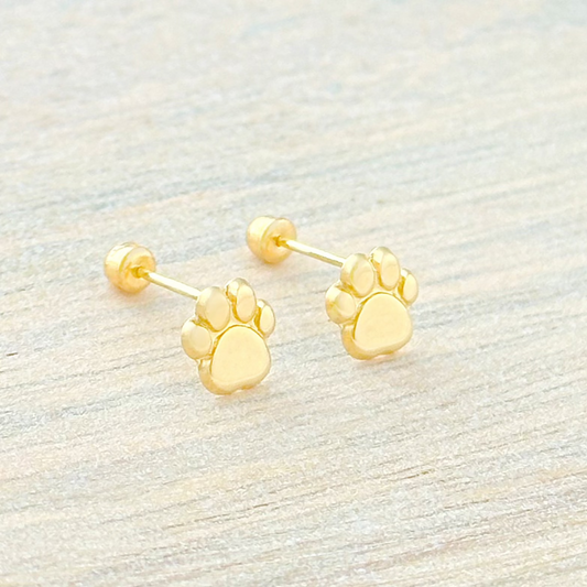 BROQUEL PERRO HUELLA  ORO 10K