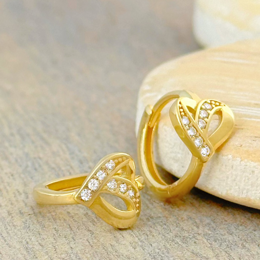 HUGIE CORAZON  ZIRCONIA 10K
