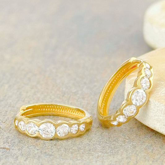 HUGIE BISEL ZIRCONIA ORO 10K