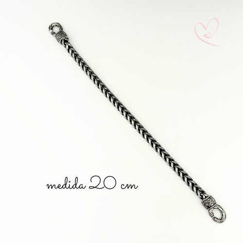 PULSERA ACERO GRABADA  CABALLERO