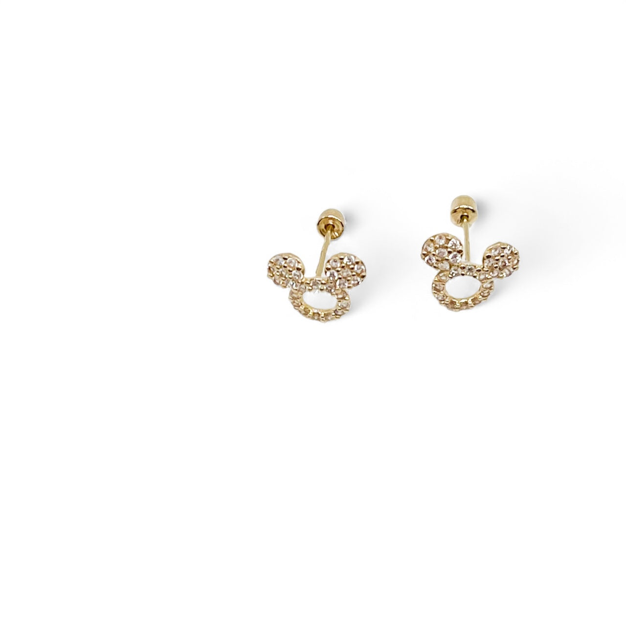 BROQUEL MICKEY ZIRCONIA PAVE  DISNEY ORO 10K