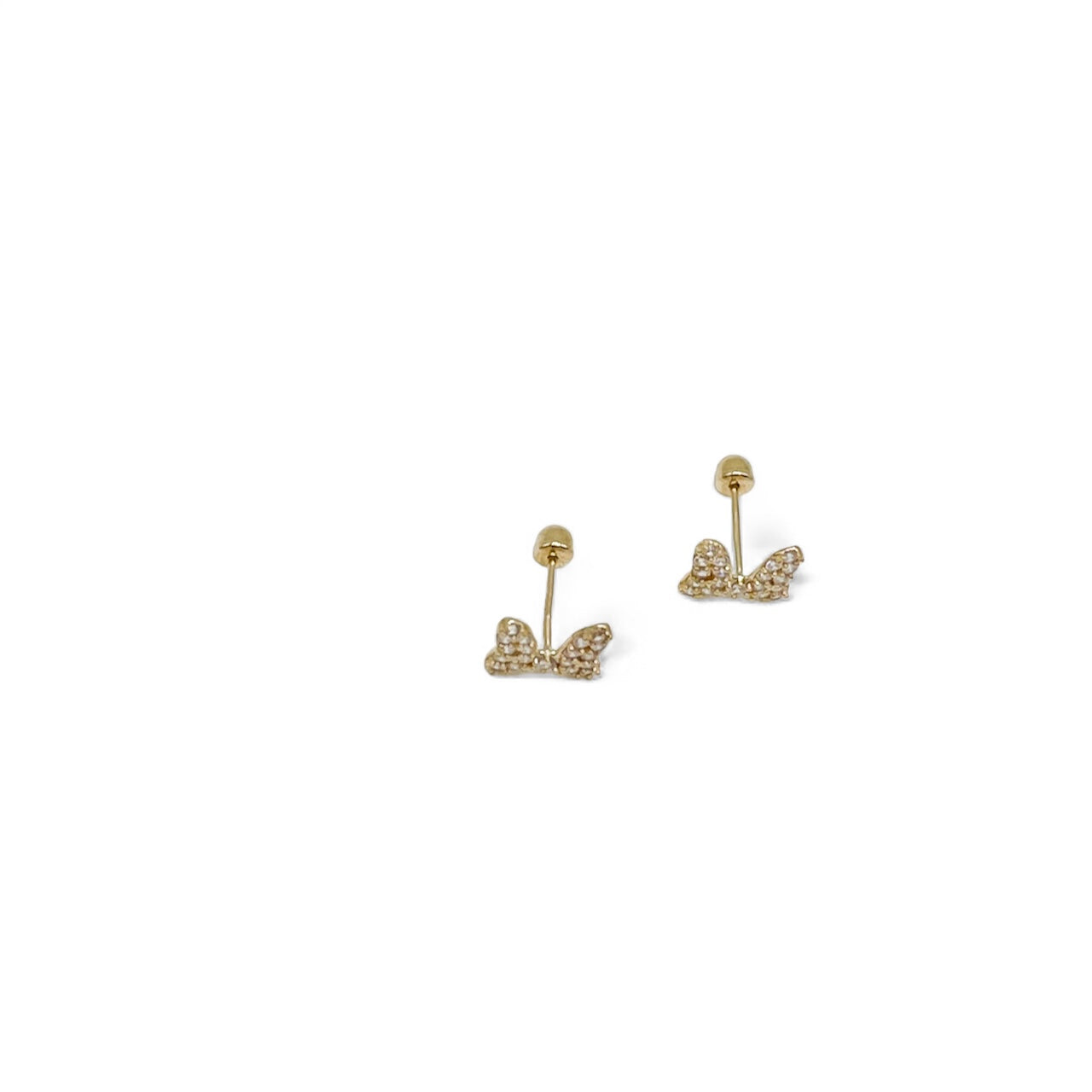 BROQUEL MINNIE MOÑO ZIRCONIA DISNEY ORO 10K