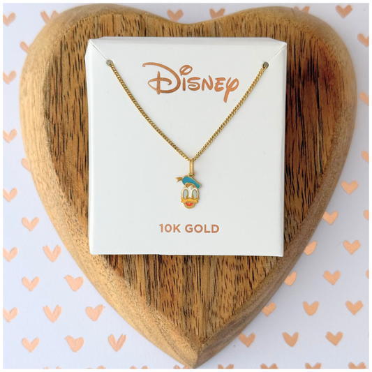 10K GOLD DONALD DUCK NECKLACE 
