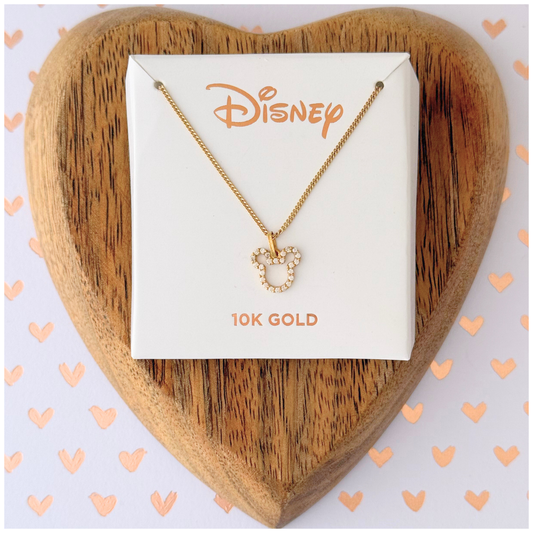 MICKEY SILHOUETTE DISNEY NECKLACE 10K GOLD