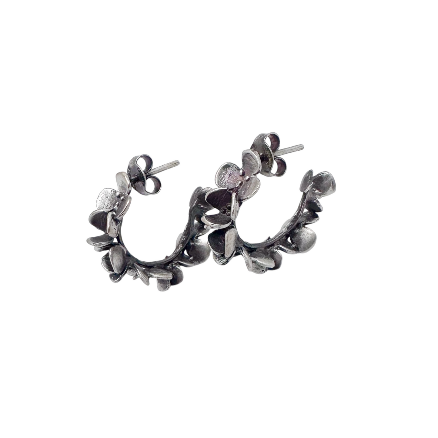 ARETE FLORES PLATA .925