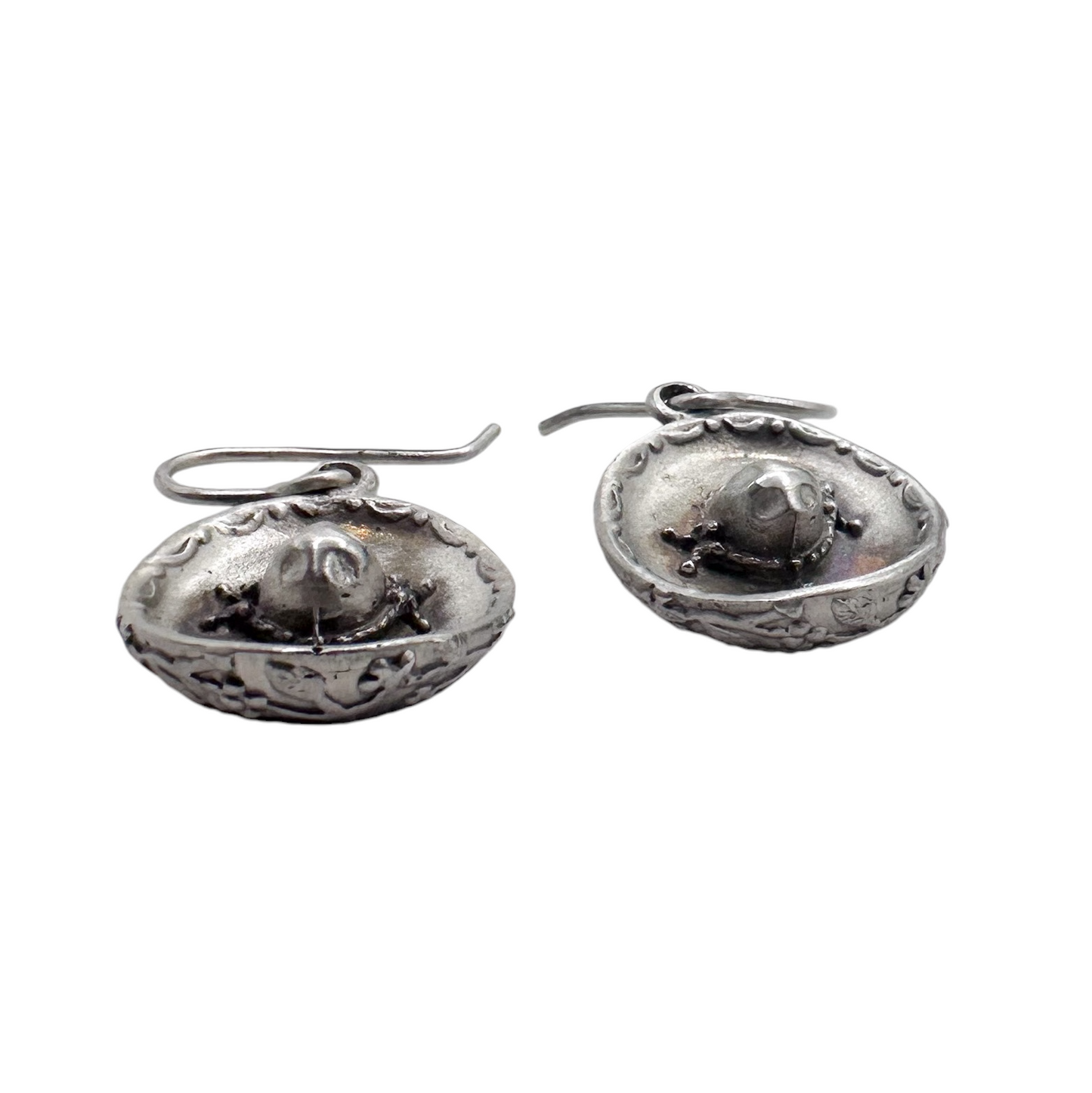 ARETE SOMBRERO DE CHARRO PLATA .925