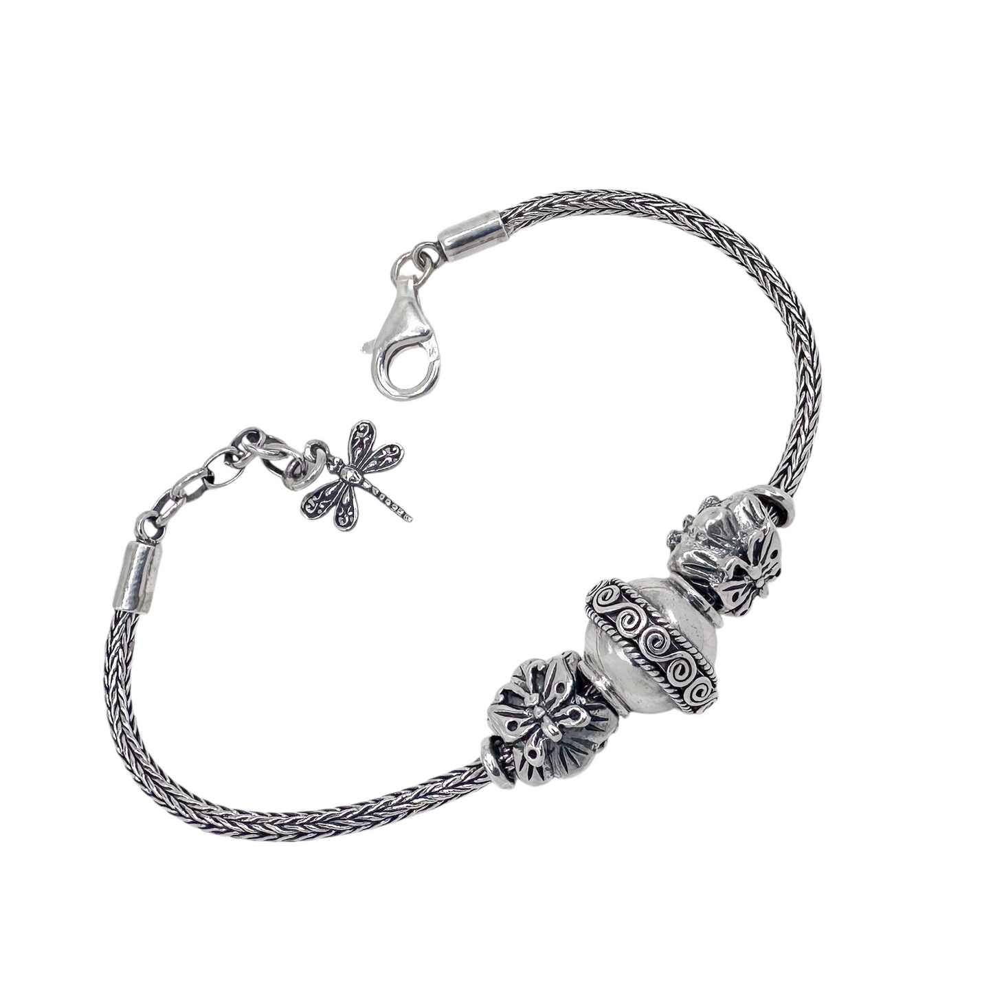 PULSERA BALI LIBELULA PLATA .925