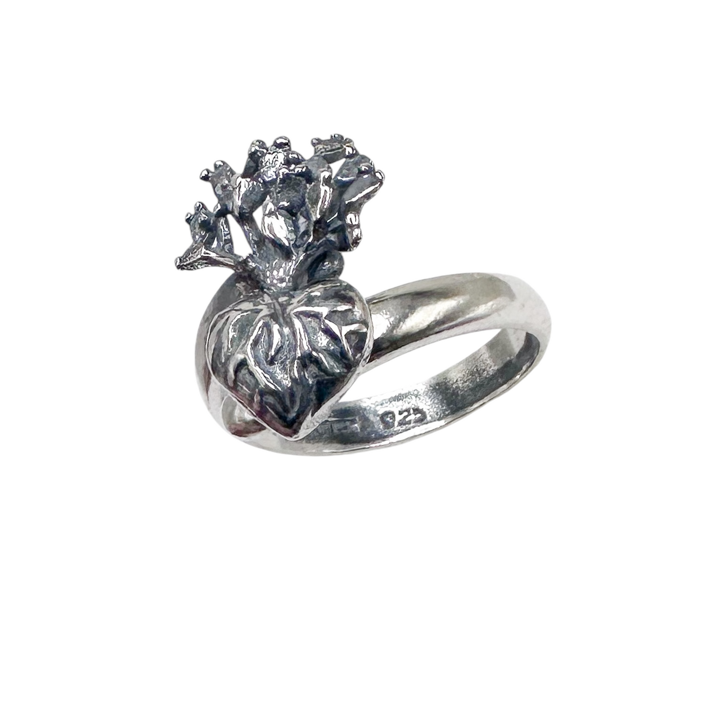 ANILLO CORAZON NOPAL PLATA .925