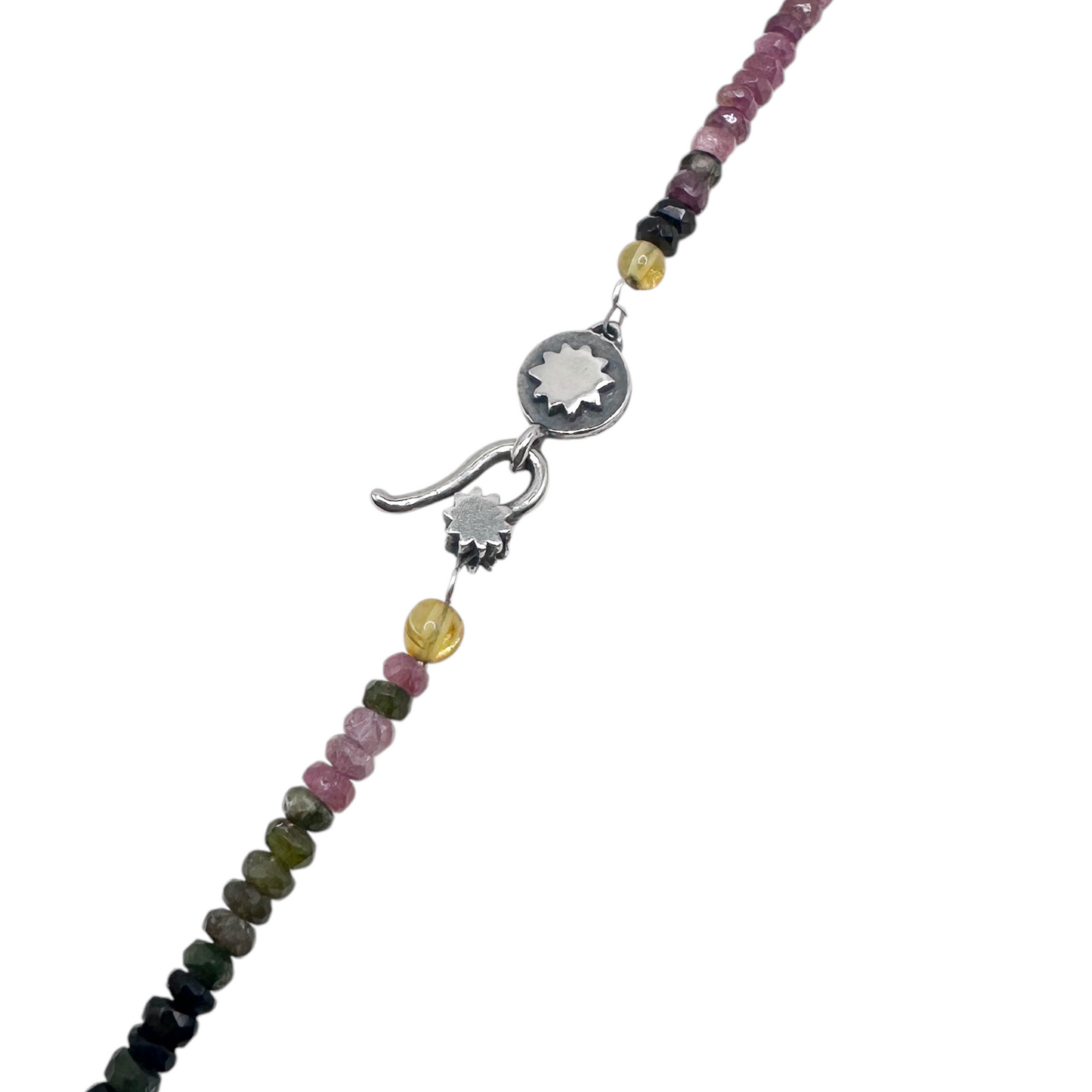 COLLAR COLIBRI PIEDRAS NATURALES PLATA .925