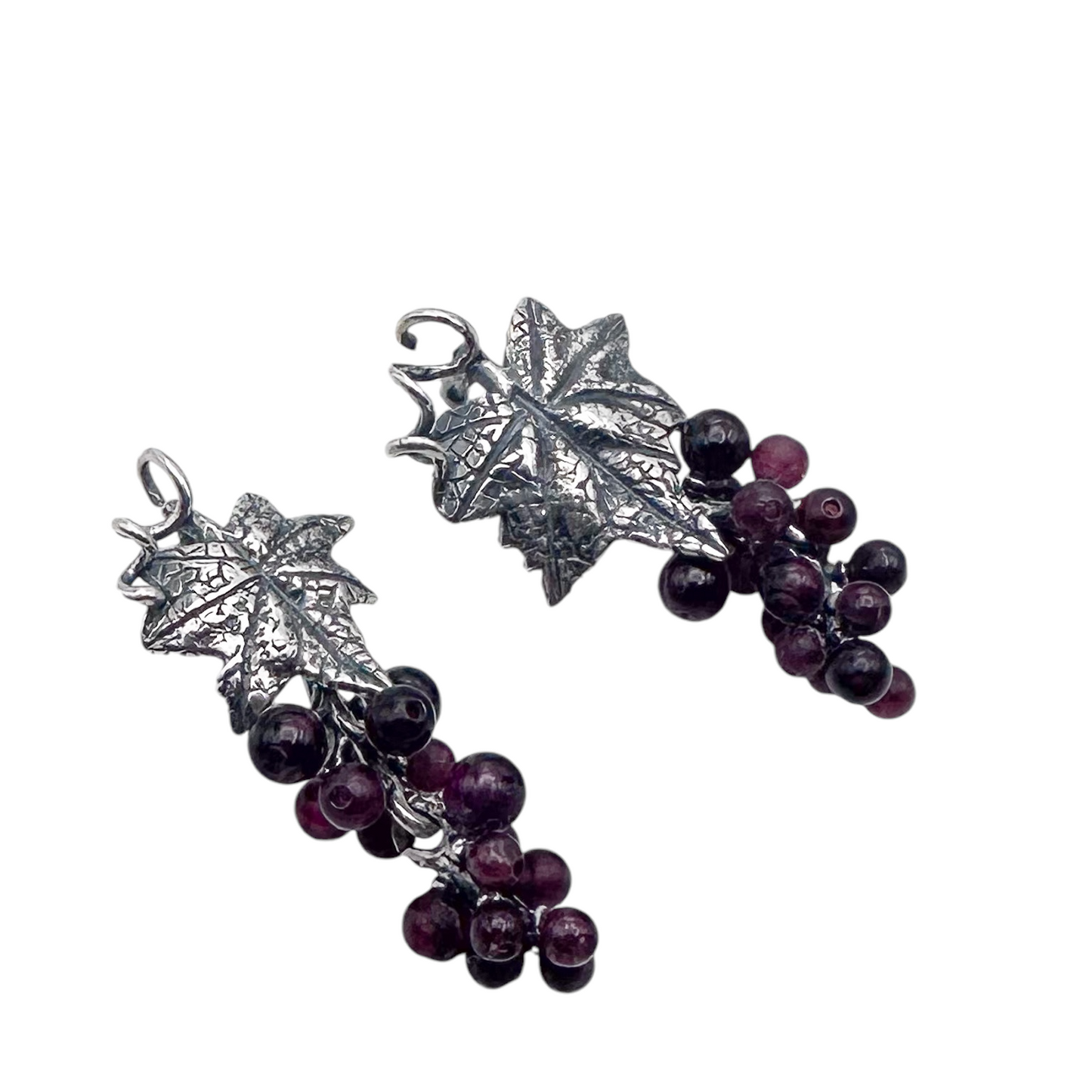 ARETE RACIMO DE UVAS PLATA .925