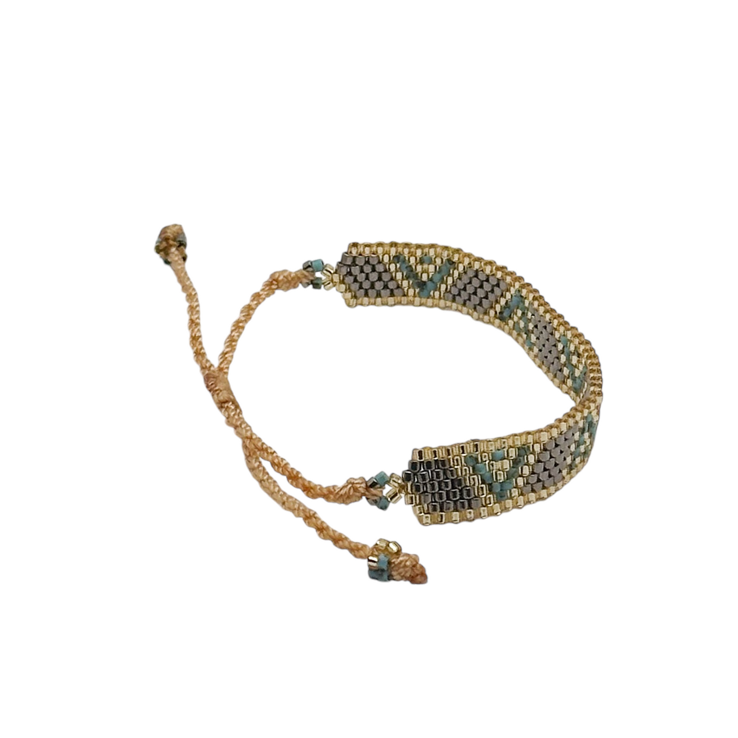 PULSERA CHAQUIRA TRIANGULO TEJIDO HUICHOL