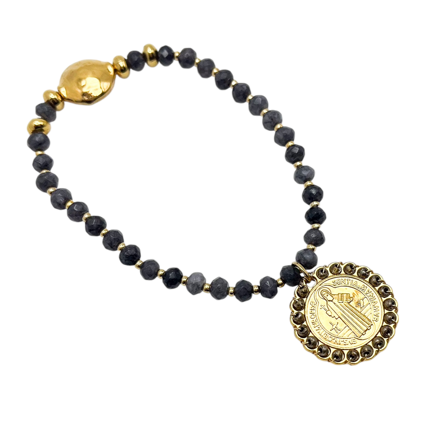 PULSERA SAN BENITO PIEDRA NATURAL CHAPA