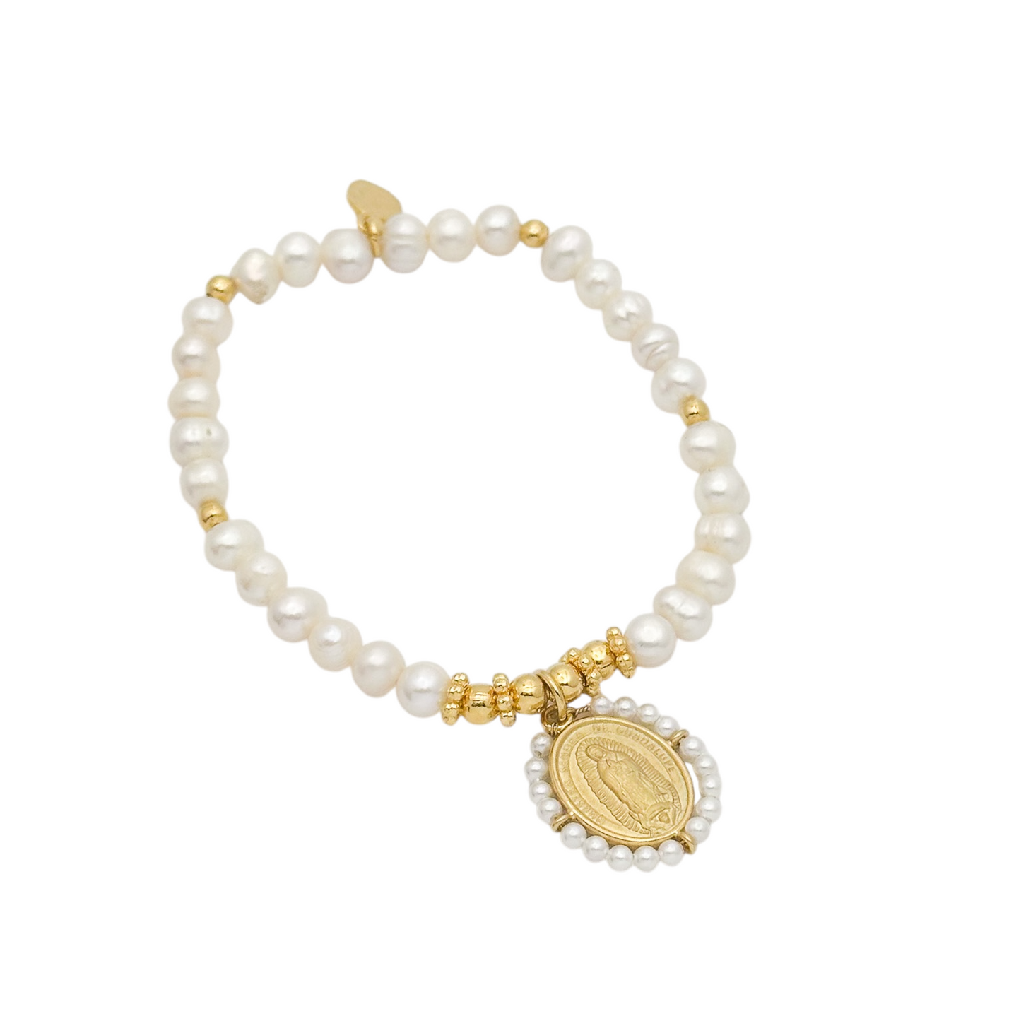 PULSERA VIRGEN DE GUADALUPE PERLA CHAPA