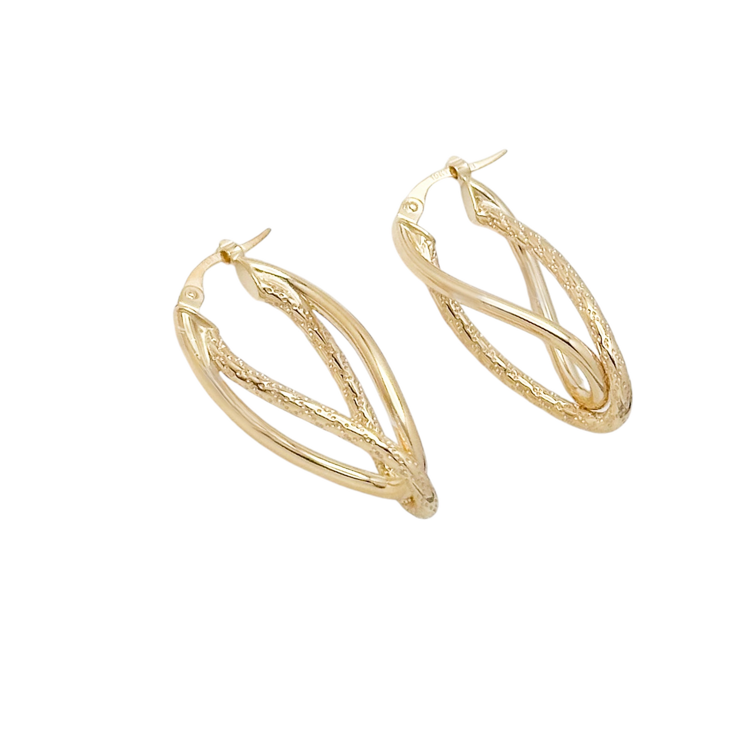 ARRACADA OVAL DOBLE ORO 1OK