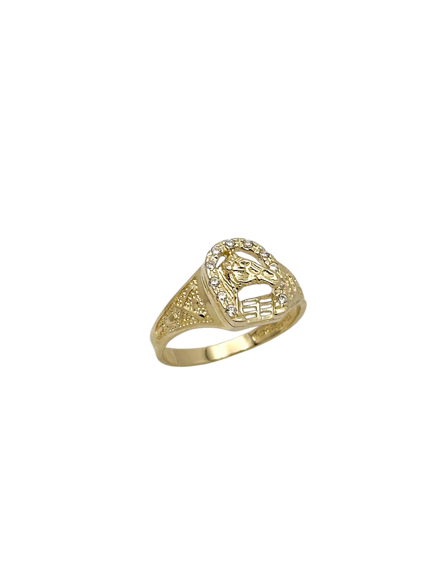 ANILLO HERRADURA CABALLO ORO 10K