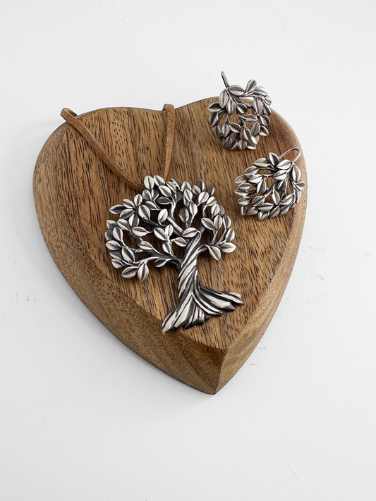 SET ARBOL DE LA VIDA PLATA .925