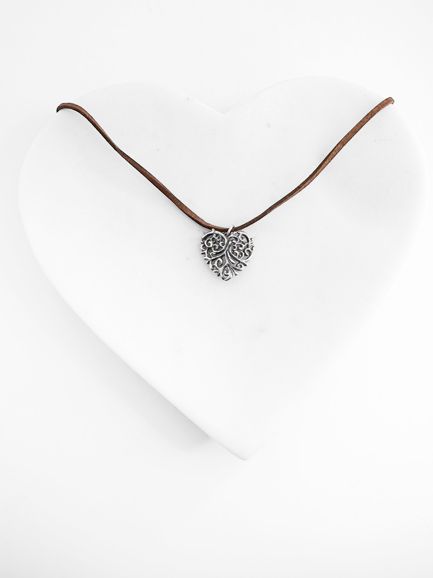 DIJE CORAZON GUIAS PLATA .925