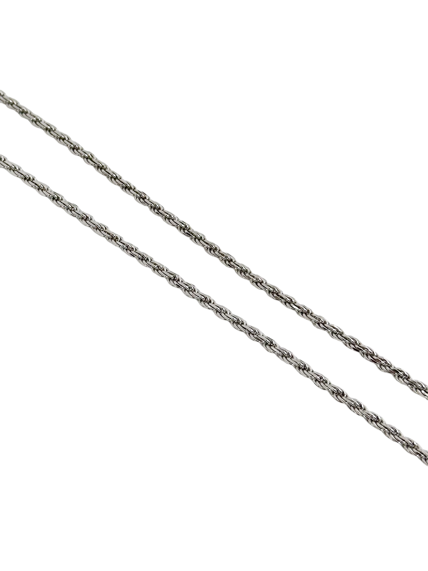 COLLAR CRISTO SAN BENITO CADENA TORSAL PLATA RODIO .925