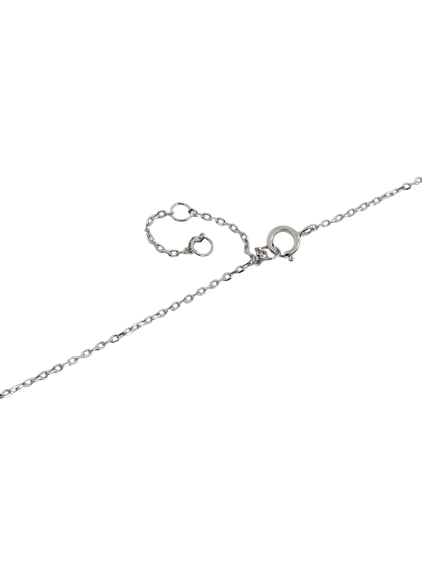 COLLAR MEDALLA OVAL VIRGEN DE GUADALUPE PERLA CIRCONIA PLATA RODIO .925