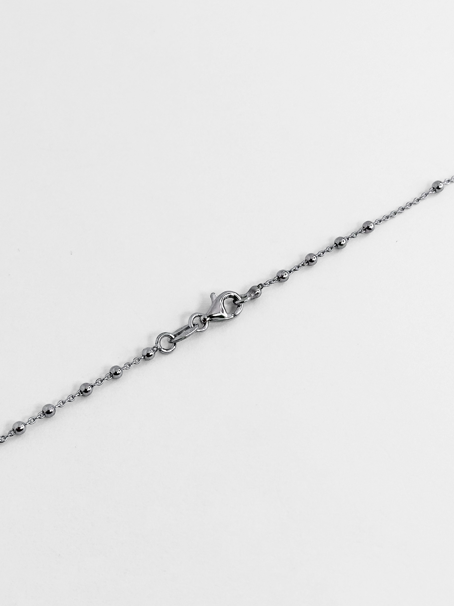 COLLAR ROSARIO PLATA RODIO .925