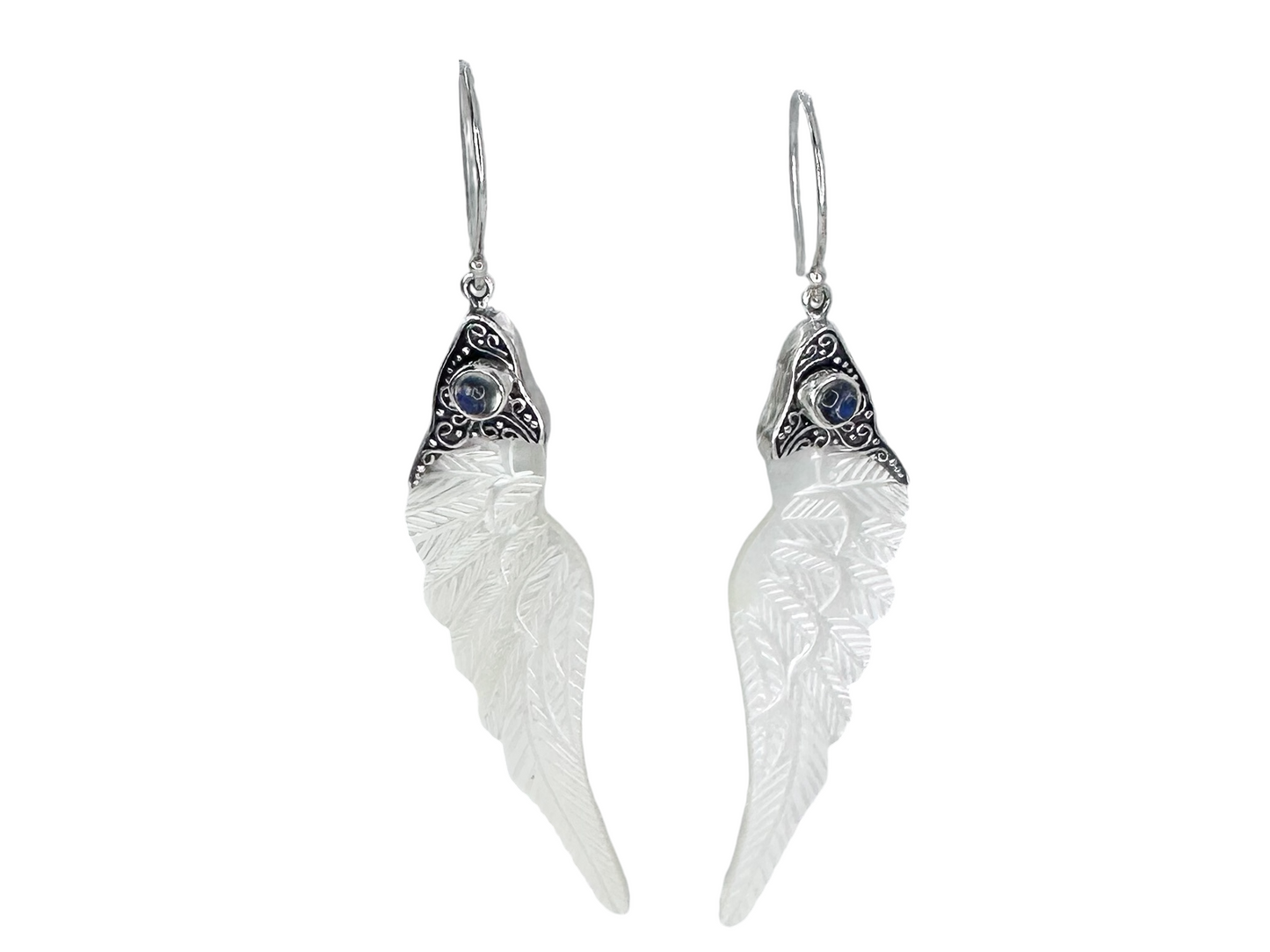 ARETE M PERLA ALA DE ANGEL PLATA .925