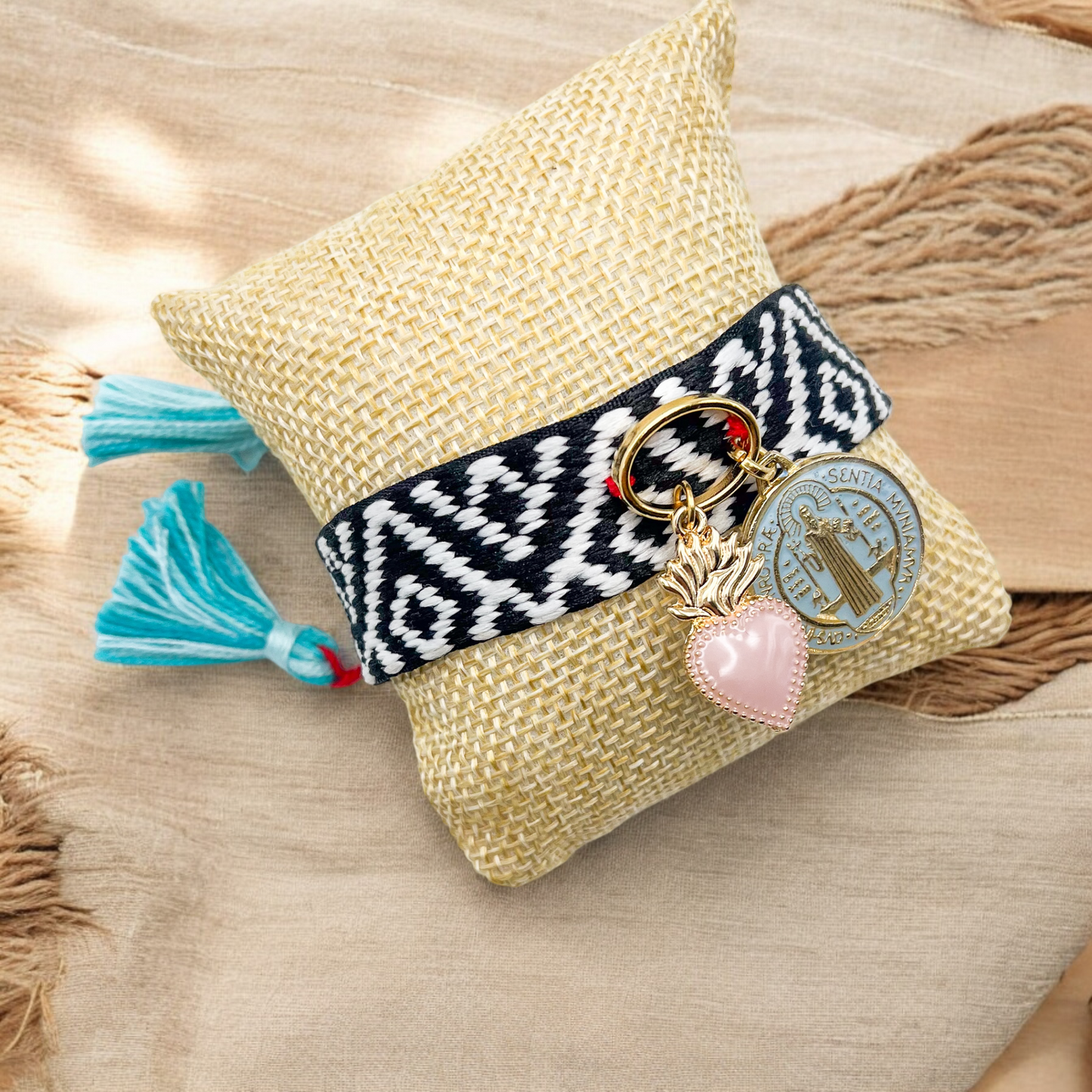 PULSERA MEDALLA SAN BENITO TELAR