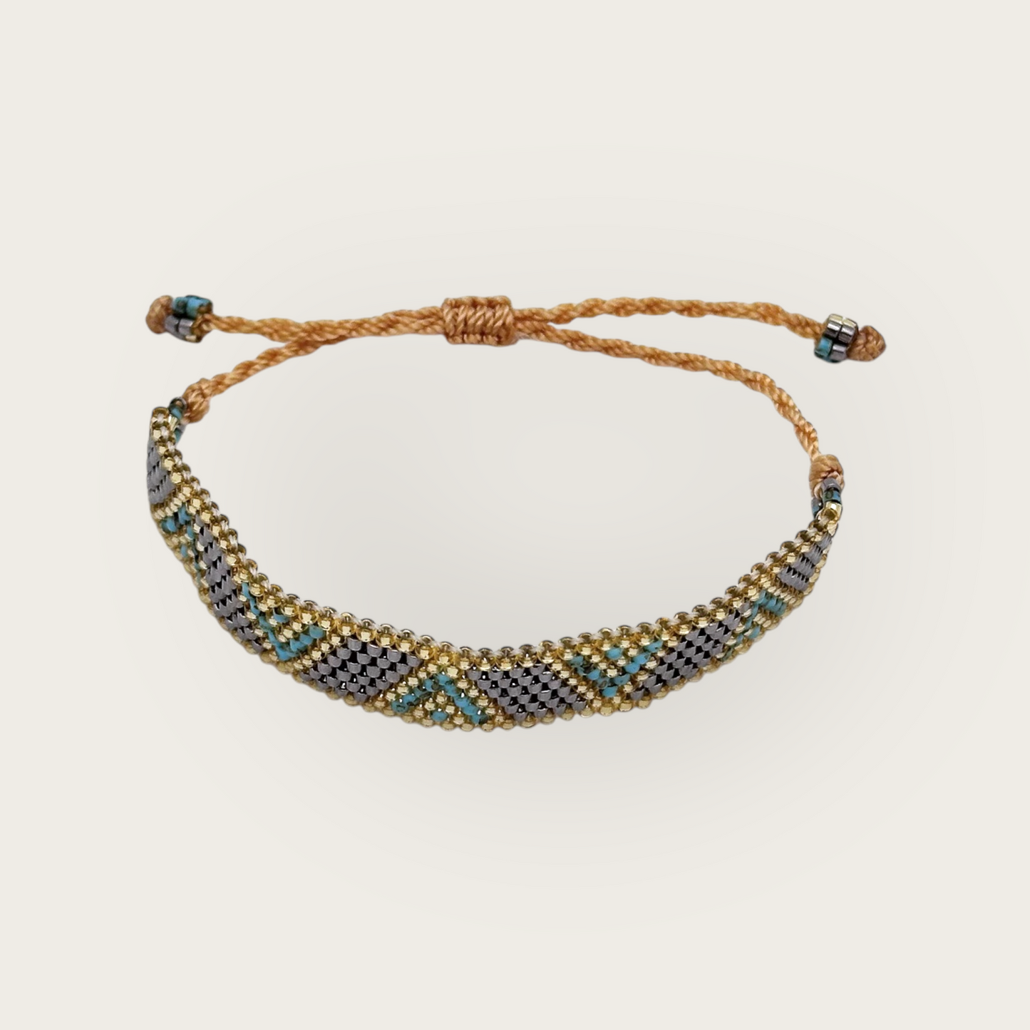PULSERA CHAQUIRA  MINI PIXEL TEJIDO HUICHOL