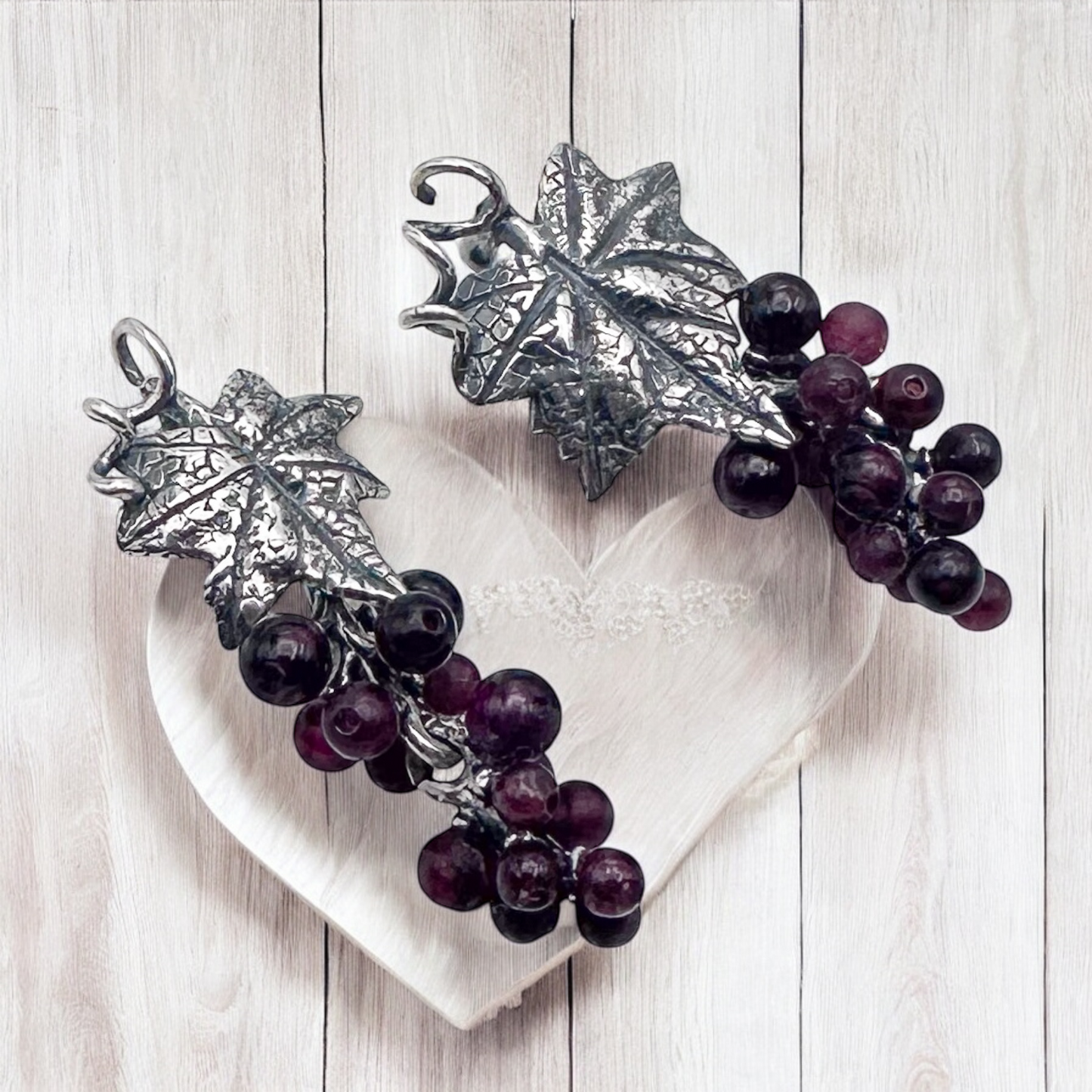 ARETE RACIMO DE UVAS PLATA .925