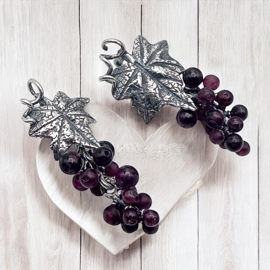 ARETE RACIMO DE UVAS PLATA .925