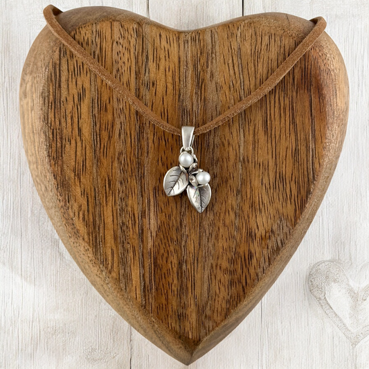 DIJE FLORES PERLA PLATA .925