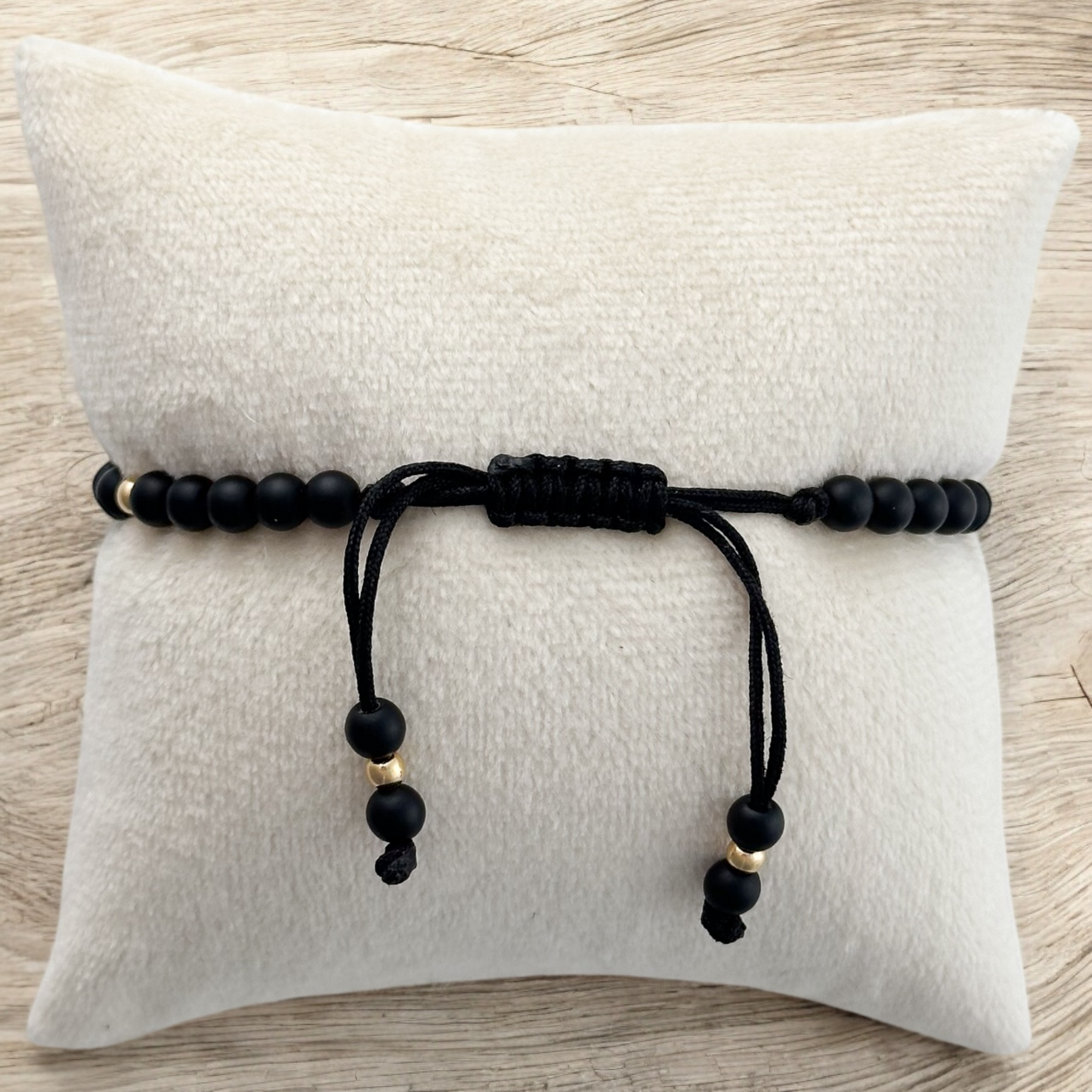 PULSERA MEDALLA SAN BENITO 1 ORO 10K PIEDRA N