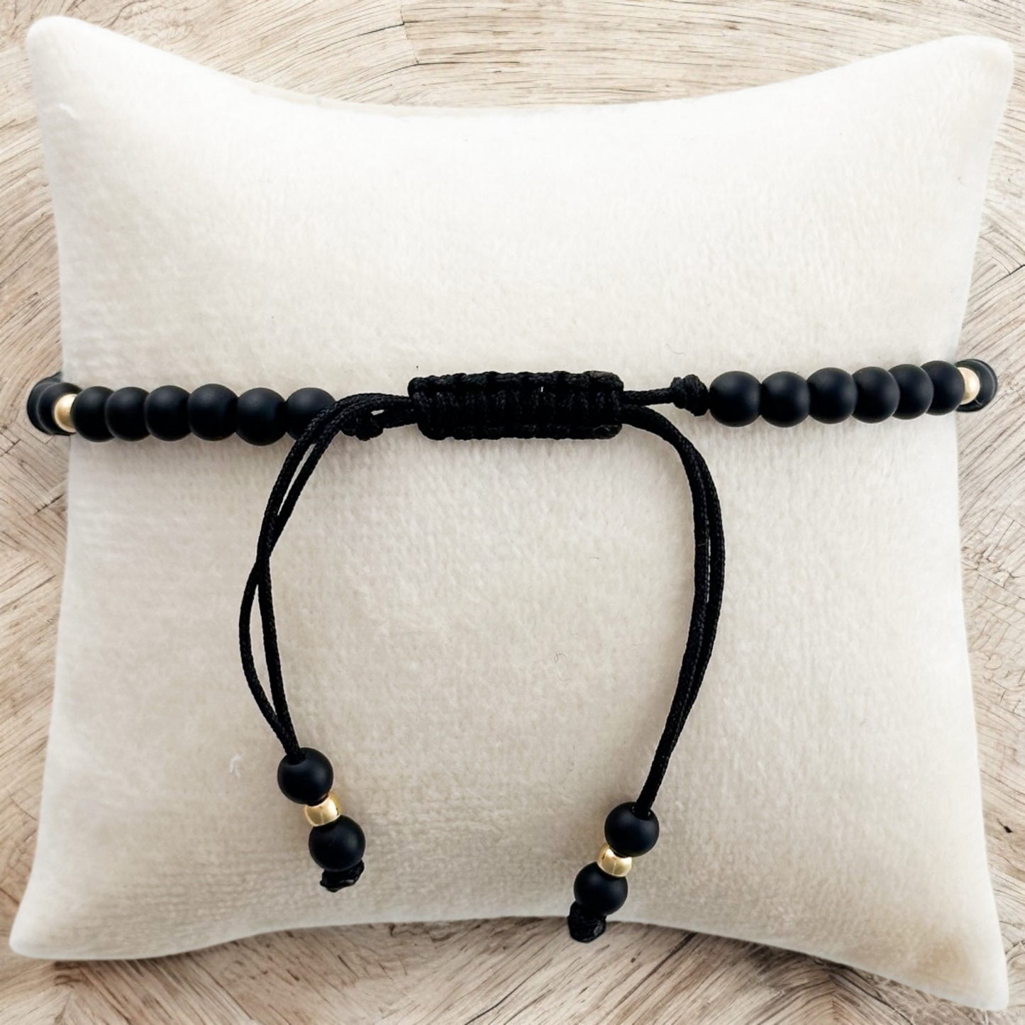 PULSERA MEDALLA SAN BENITO 1 ORO 10K PIEDRA N