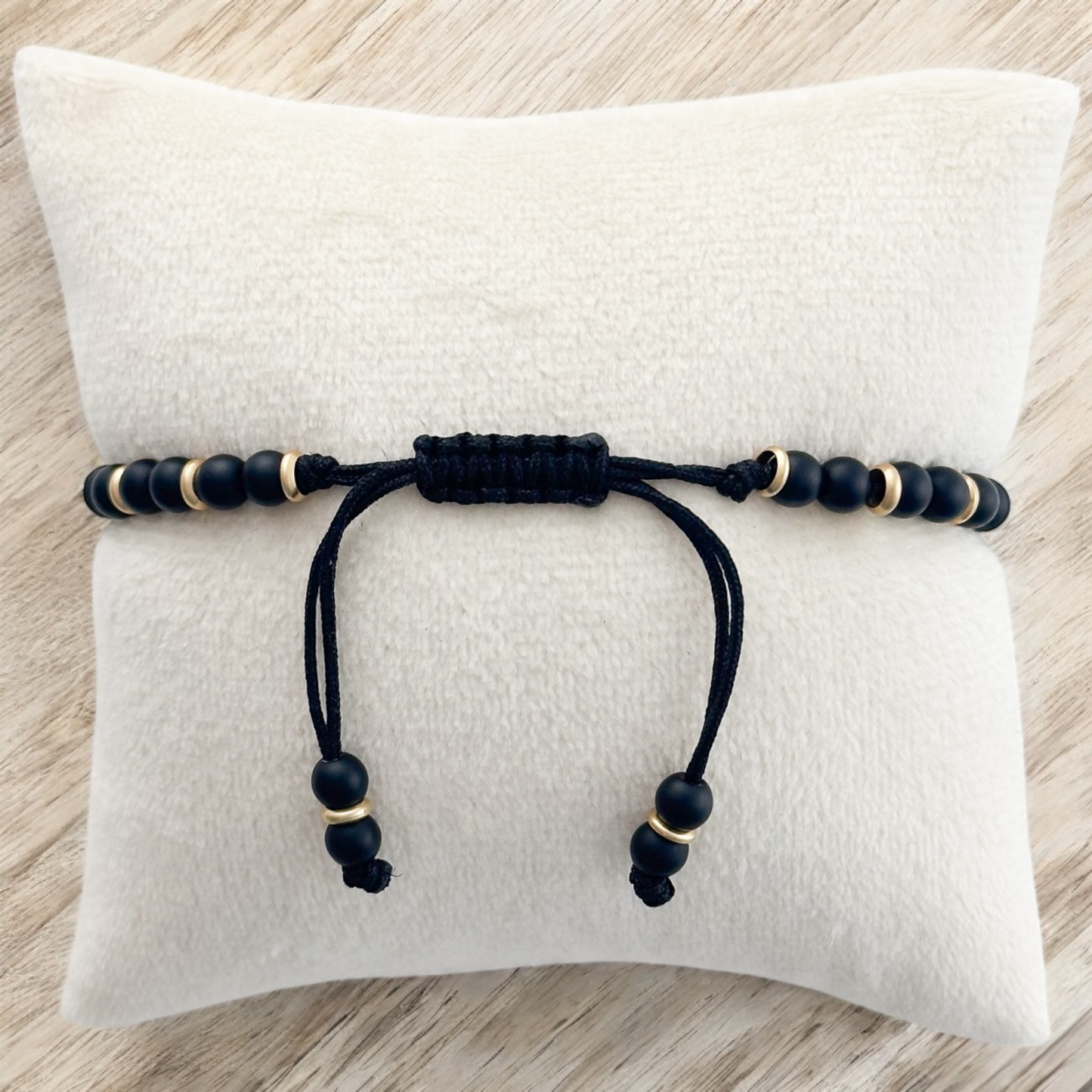 PULSERA MEDALLA SAN BENITO 2 ORO 10K PIEDRA N BROCHE TEJIDO