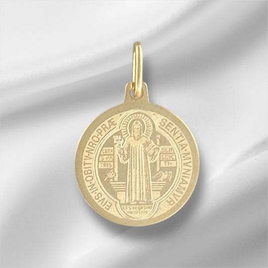 MEDALLA SAN BENITO 2 LASER ORO 10K