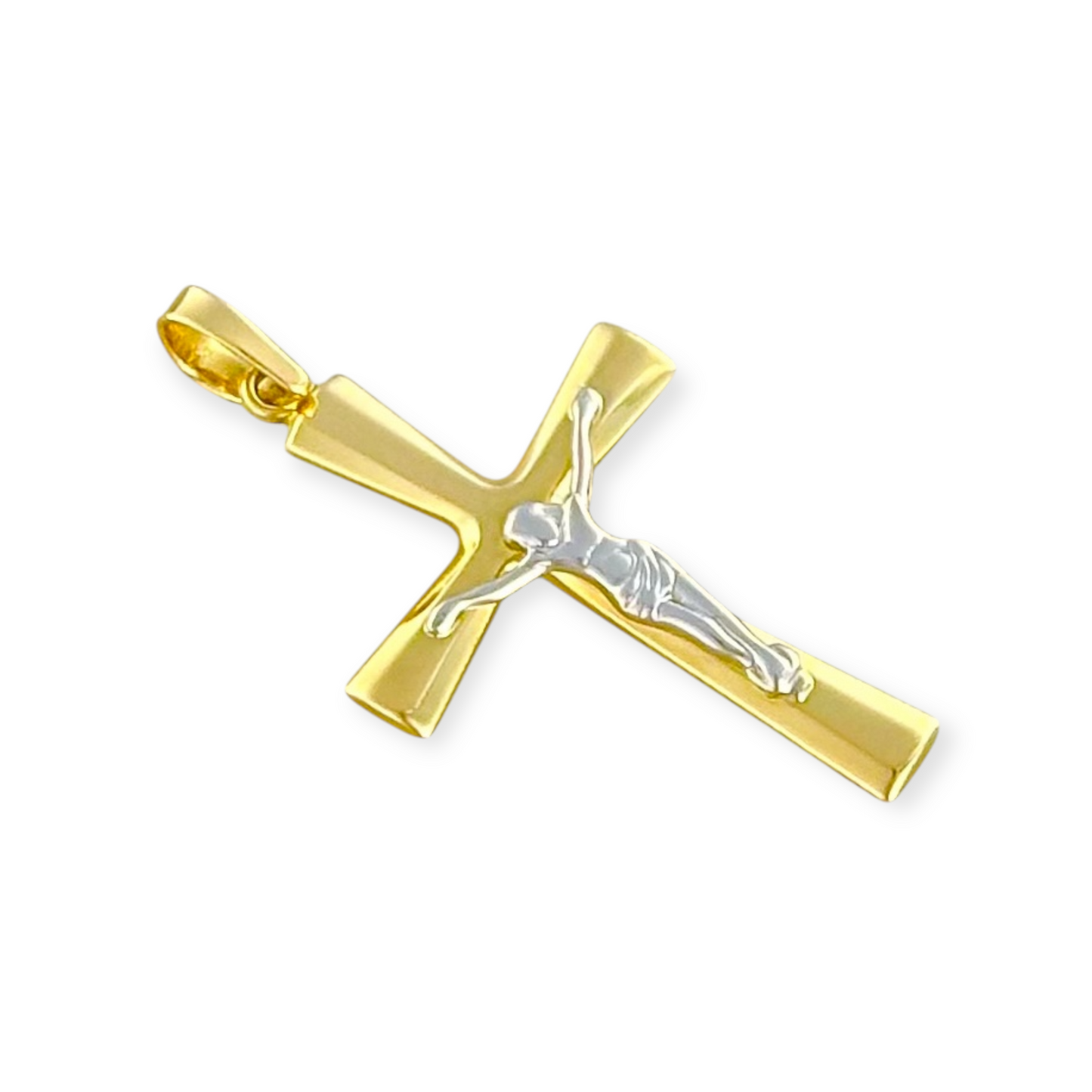 PLAIN CROSS CHRIST PENDANT PD 14K GOLD