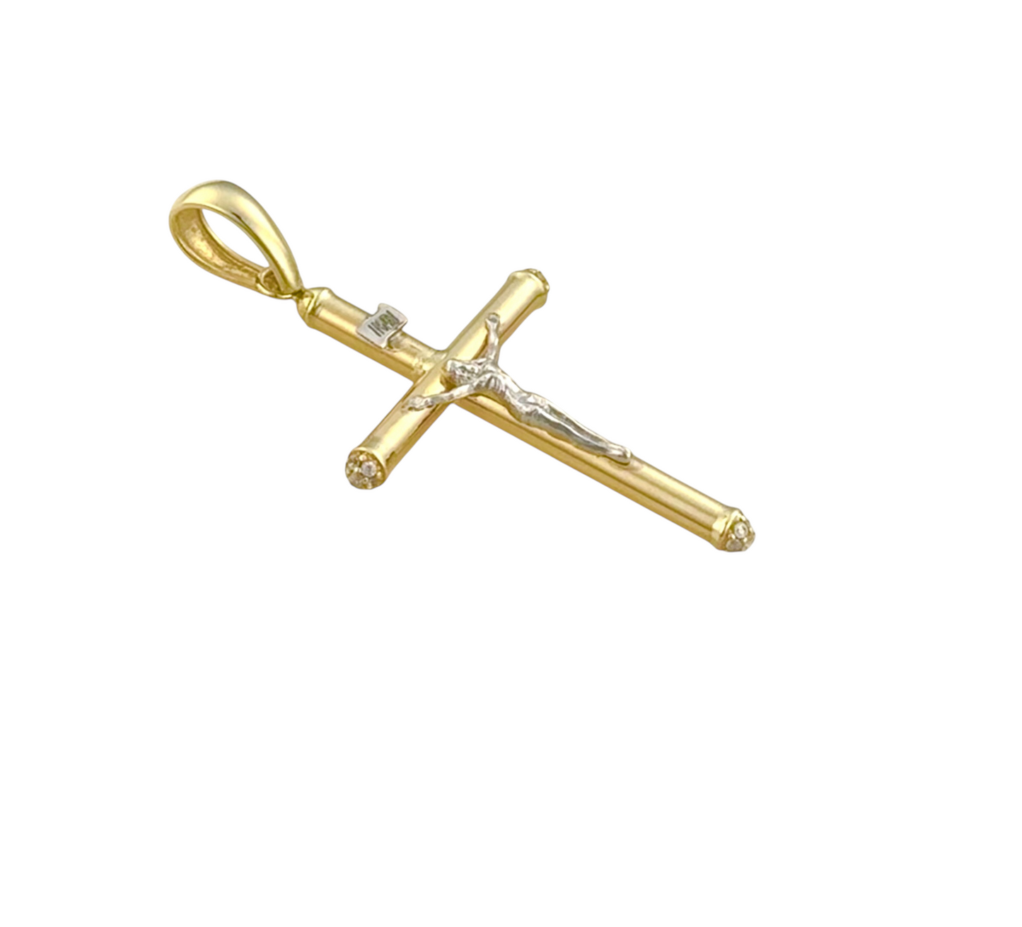 10K GOLD ZIRCONIA CHRIST PENDANT