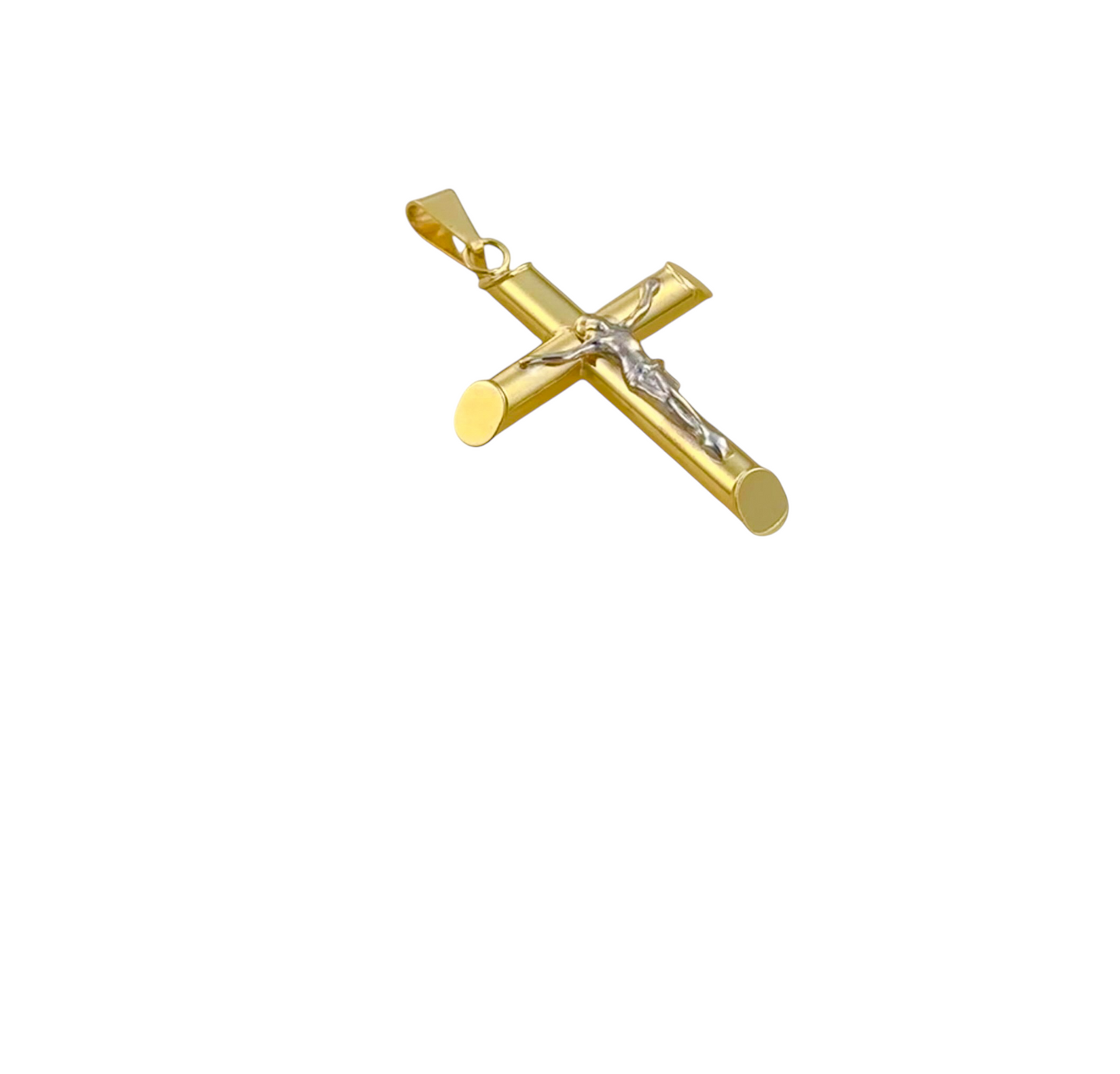 CHRIST PLAIN CROSS PENDANT 3 10K GOLD