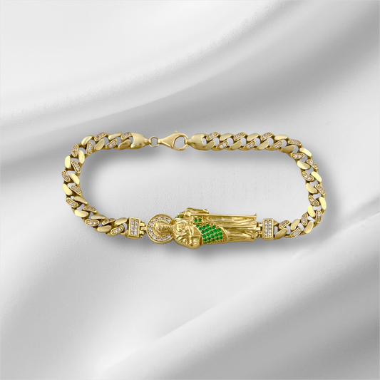 SANJUDAS TADEO BRACELET WITH 10K GOLD B CHAIN
