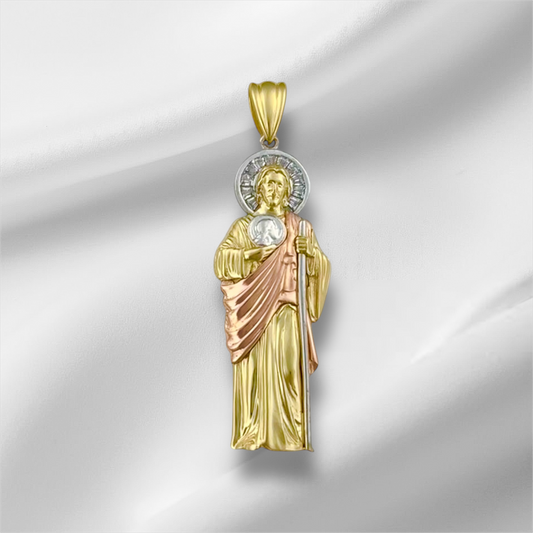SAINT JUDE THADEO 10K GOLD CLOAK PENDANT