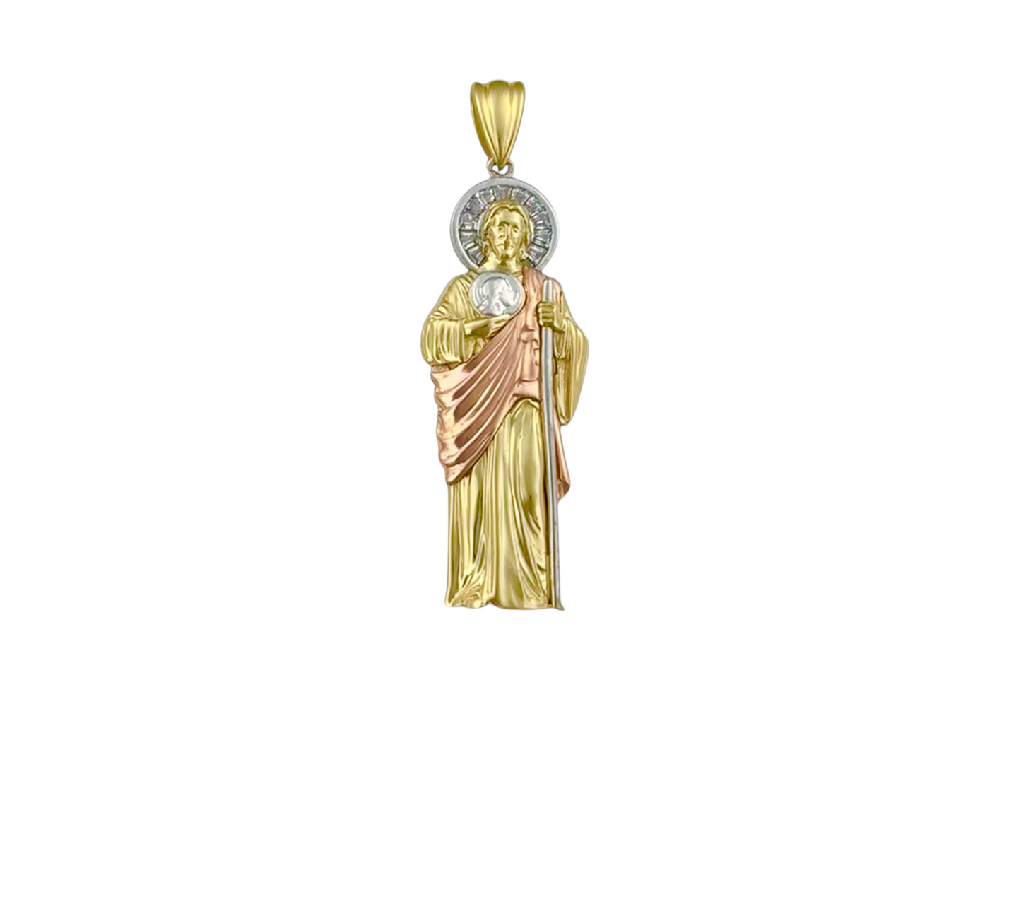 SAINT JUDE THADEO 10K GOLD CLOAK PENDANT