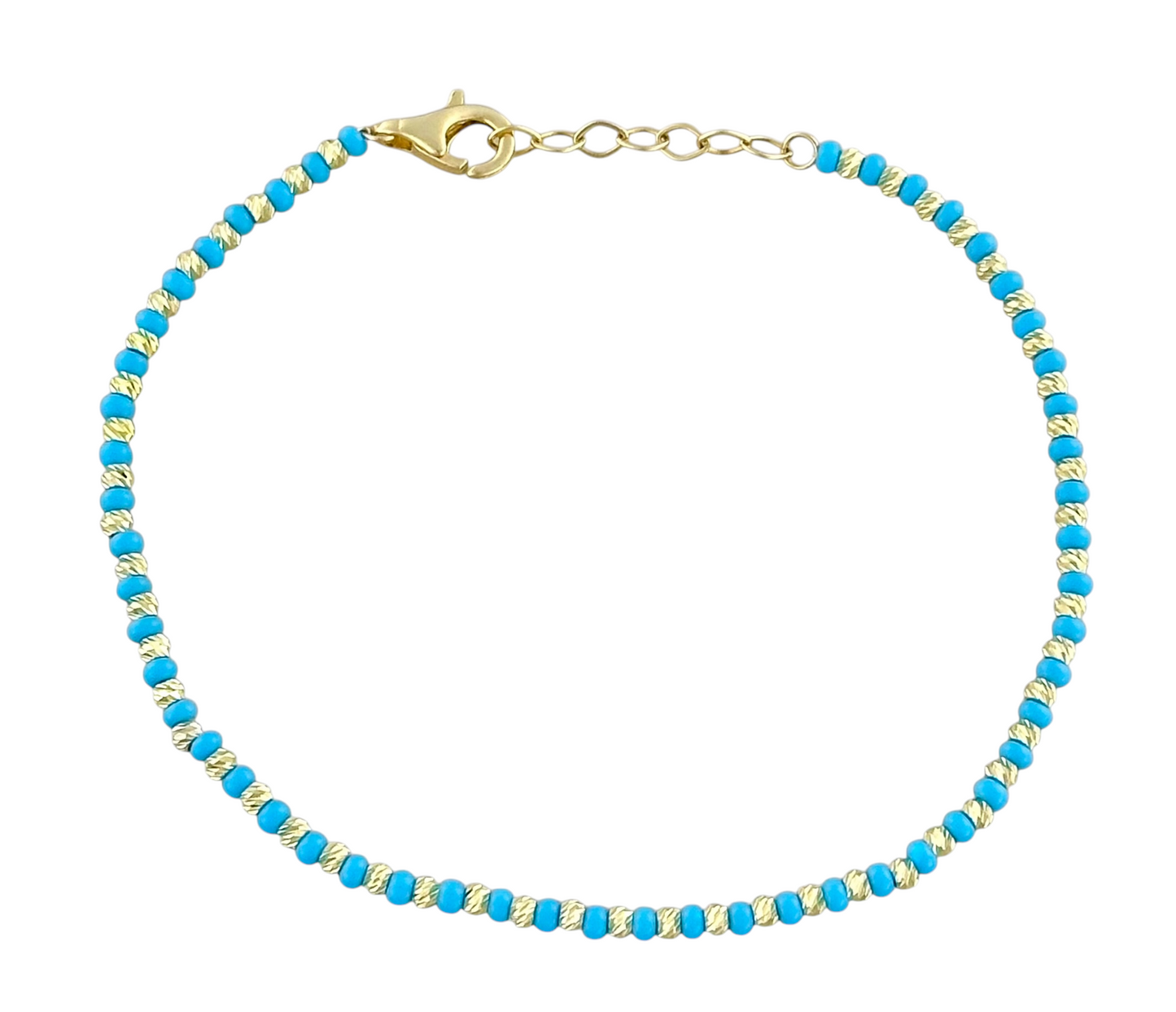 PULSERA TURQUESA ORO 10K