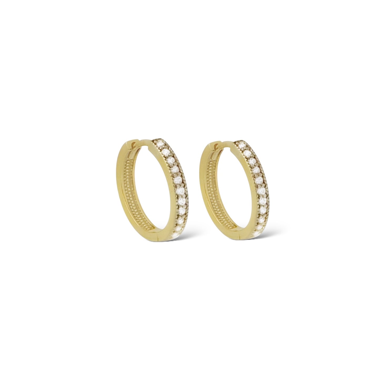 HUGIE LINEA PAVE ZIRCONIA ORO 10K