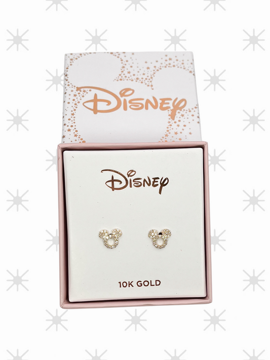 BROQUEL MICKEY ZIRCONIA PAVE  DISNEY ORO 10K