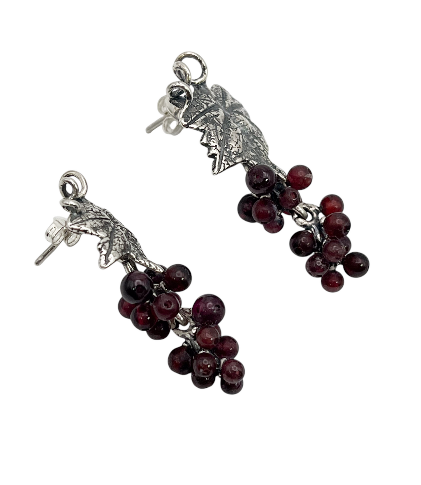 ARETE RACIMO DE UVAS PLATA .925